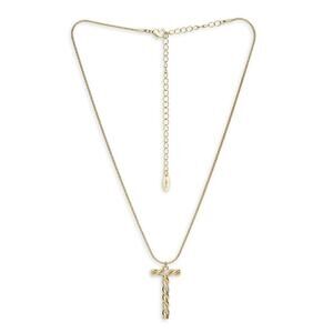 NEW ETTIKA REVOLVE 18K Goldplated Twisted Crystal Initial Pendant Necklace T